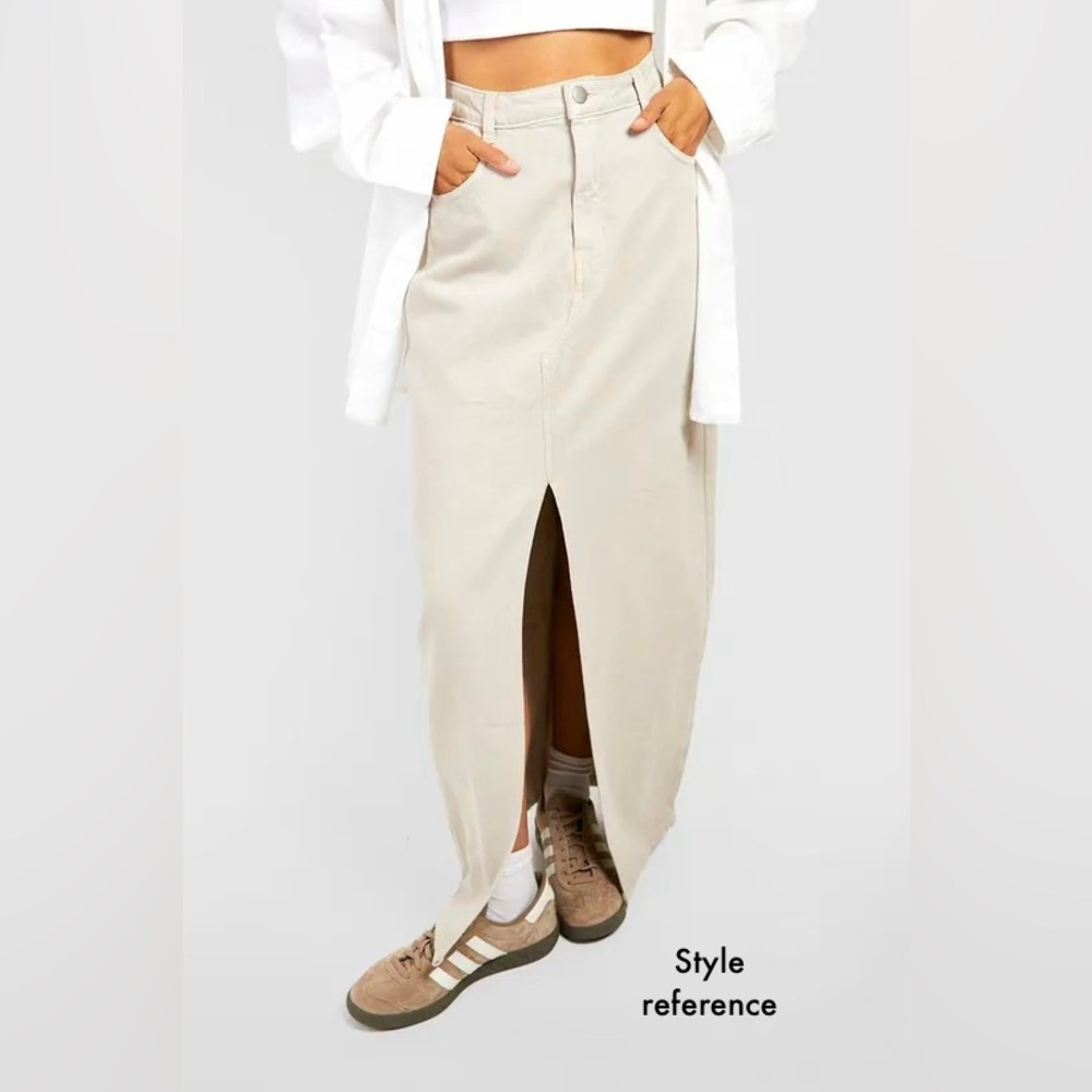 Abercrombie Denim Column Maxi Skirt